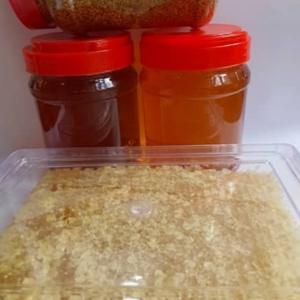 پک ۴ عددی گرده گل و گون اویشن و عسل دیابتی و عسل مومدار مروند